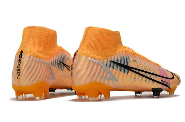 Nike Mercurial Superfly Zapatillas de fútbol naranja y negro para terreno firme 7