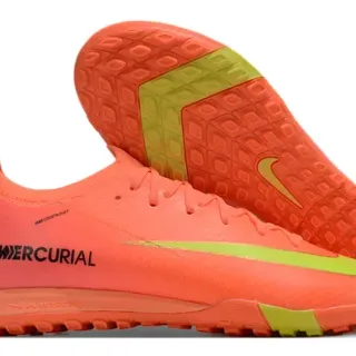 Nike Mercurial Turf Orange and Neon Green Turf Soccer Shoes