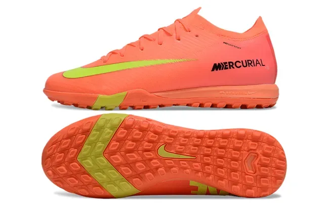 Nike Mercurial Turf Orange et Vert Néon Chaussures de football 6