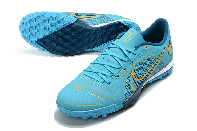 Nike Mercurial Turf branco azul neon lime Turf sapatos de futebol 17