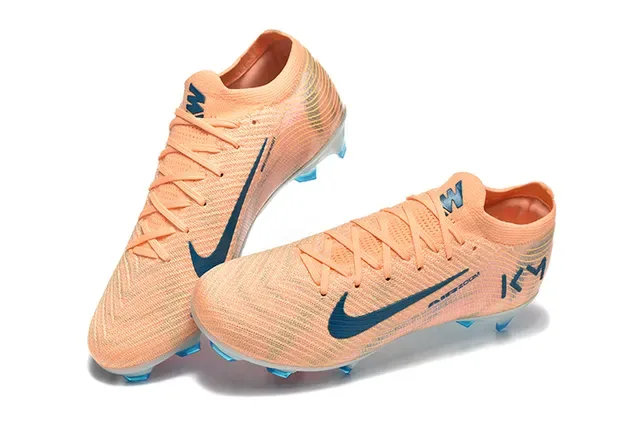 Nike Mercurial Vapor KM Peach Blue Firm-Ground Soccer Shoes 2