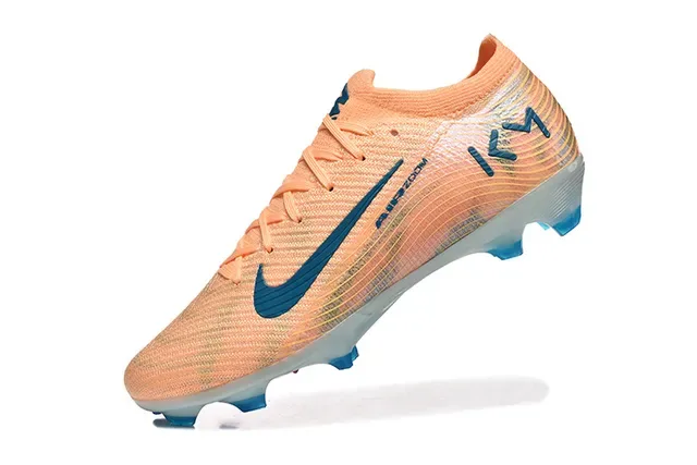 Nike Mercurial Vapor KM Peach Blue Firm-Ground Soccer Shoes 4