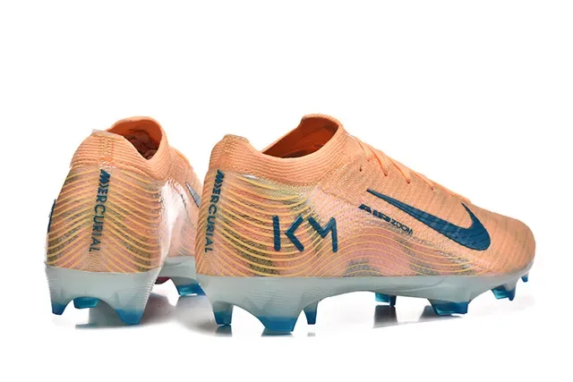 Nike Mercurial Vapor KM Peach Blue Firm-Ground Soccer Shoes 5