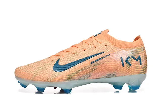 Nike Mercurial Vapor KM Peach Blue Firm-Ground Soccer Shoes 10