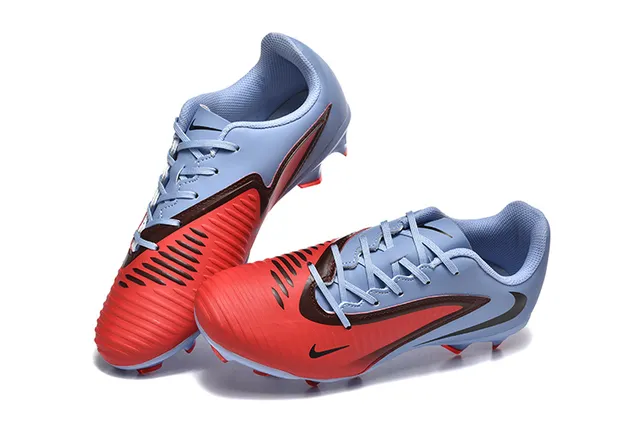 Nike Mercurial Vapor Light Blue and Red Firm-Ground Soccer Shoes 2