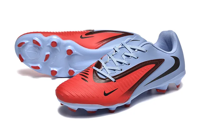 Nike Mercurial Vapor Light Blue and Red Firm-Ground Soccer Shoes 6