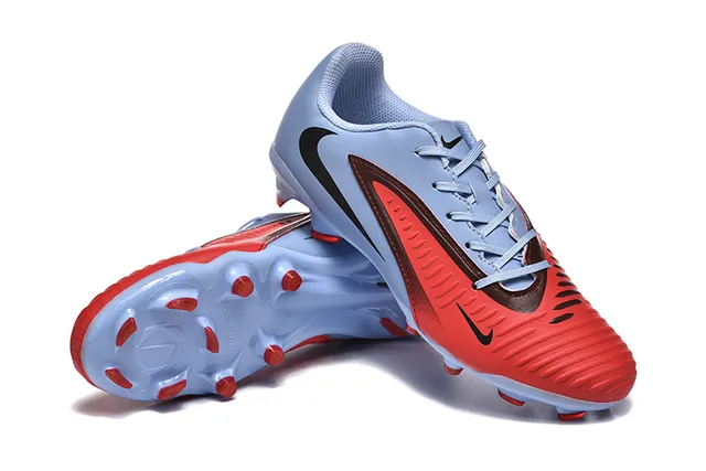 Nike Mercurial Vapor Light Blue and Red Firm-Ground Soccer Shoes 7