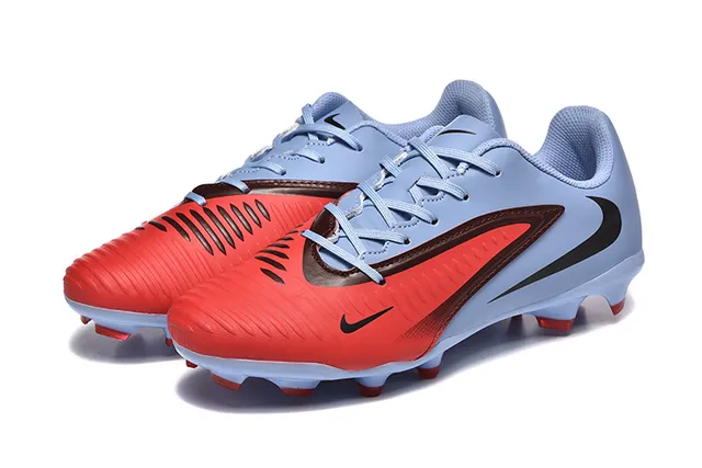Nike Mercurial Vapor Light Blue and Red Firm-Ground Soccer Shoes 8