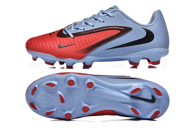 Nike Mercurial Vapor Light Blue and Red Firm-Ground Soccer Shoes 9
