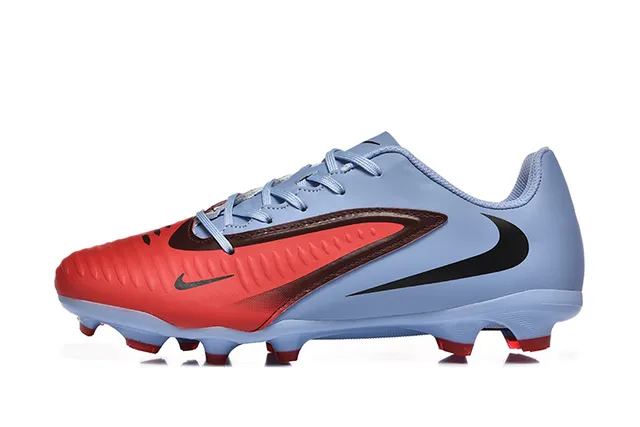 Nike Mercurial Vapor Light Blue and Red Firm-Ground Soccer Shoes 10