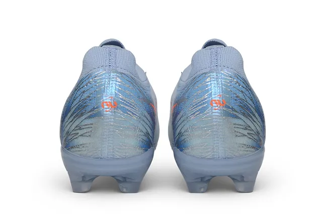 Nike Mercurial Vapor Bleu clair orange pour terrain ferme chaussures de football 3