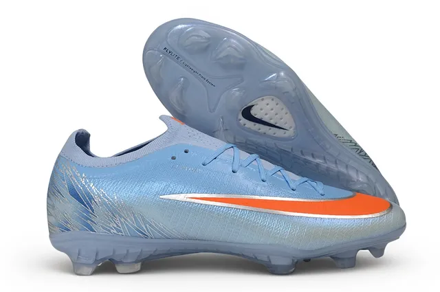 Nike Mercurial Vapor Bleu clair orange pour terrain ferme chaussures de football 4