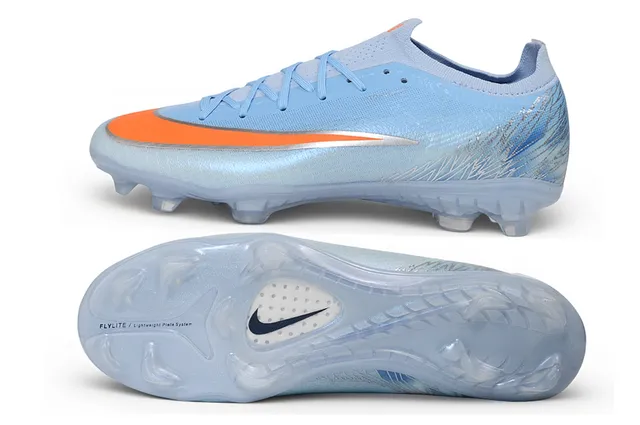 Nike Mercurial Vapor Bleu clair orange pour terrain ferme chaussures de football 5