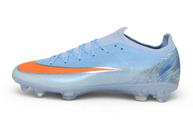 Nike Mercurial Vapor Bleu clair orange pour terrain ferme chaussures de football 8
