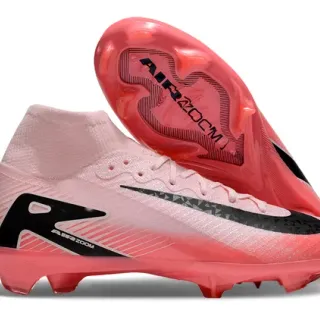 Nike Mercurial Vapor Pink Black High-Cut Sock-Fit Upper Gradient Colorway Firm-Ground Soccer Shoes
