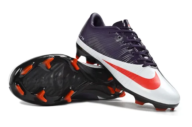 Nike Mercurial Vapor Violet Rouge Chaussures de Football Tacón Bas Synthétique Textura Côtes Césped Firme 4