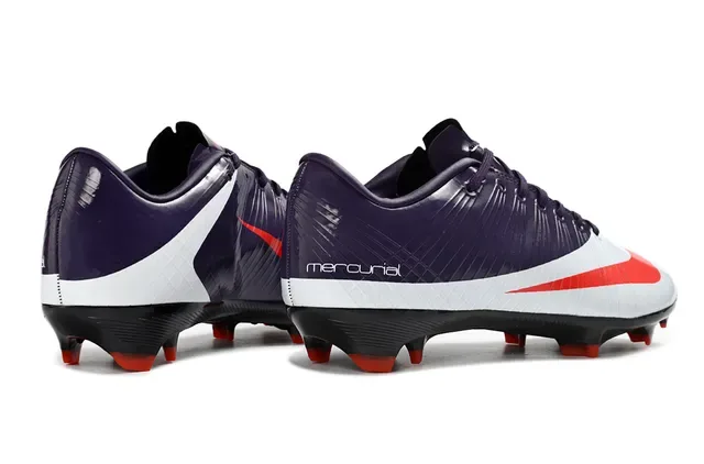 Nike Mercurial Vapor Violet Rouge Chaussures de Football Tacón Bas Synthétique Textura Côtes Césped Firme 5