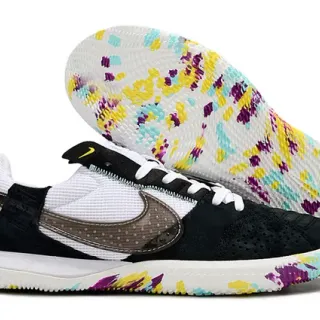 Nike Multicolor Black Low-Top Perforated Suede Toe Sneakers