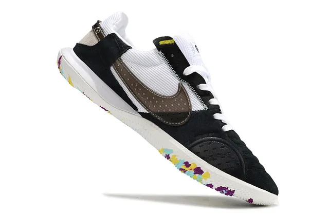 Nike Multicolor Black Low-Top Perforated Suede Toe Sneakers 2