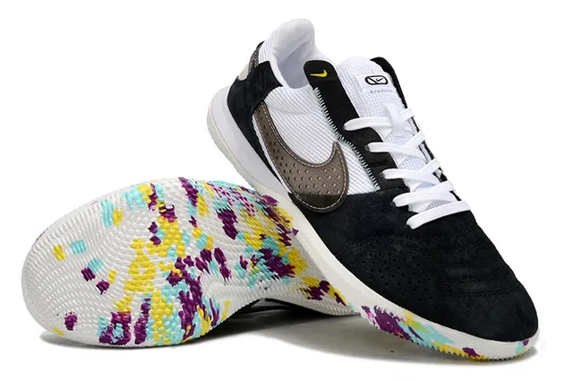 Nike Multicolor Black Low-Top Perforated Suede Toe Sneakers 4