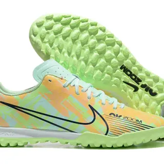 Nike Multicolor Green Low-Cut Synthetic Upper Abstract Print Turf Soccer Shoes