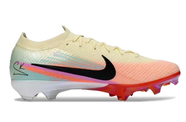 Nike Multicolor Knit Upper Iridescent TPU Heel Counter Firm-Ground Soccer Shoes 5