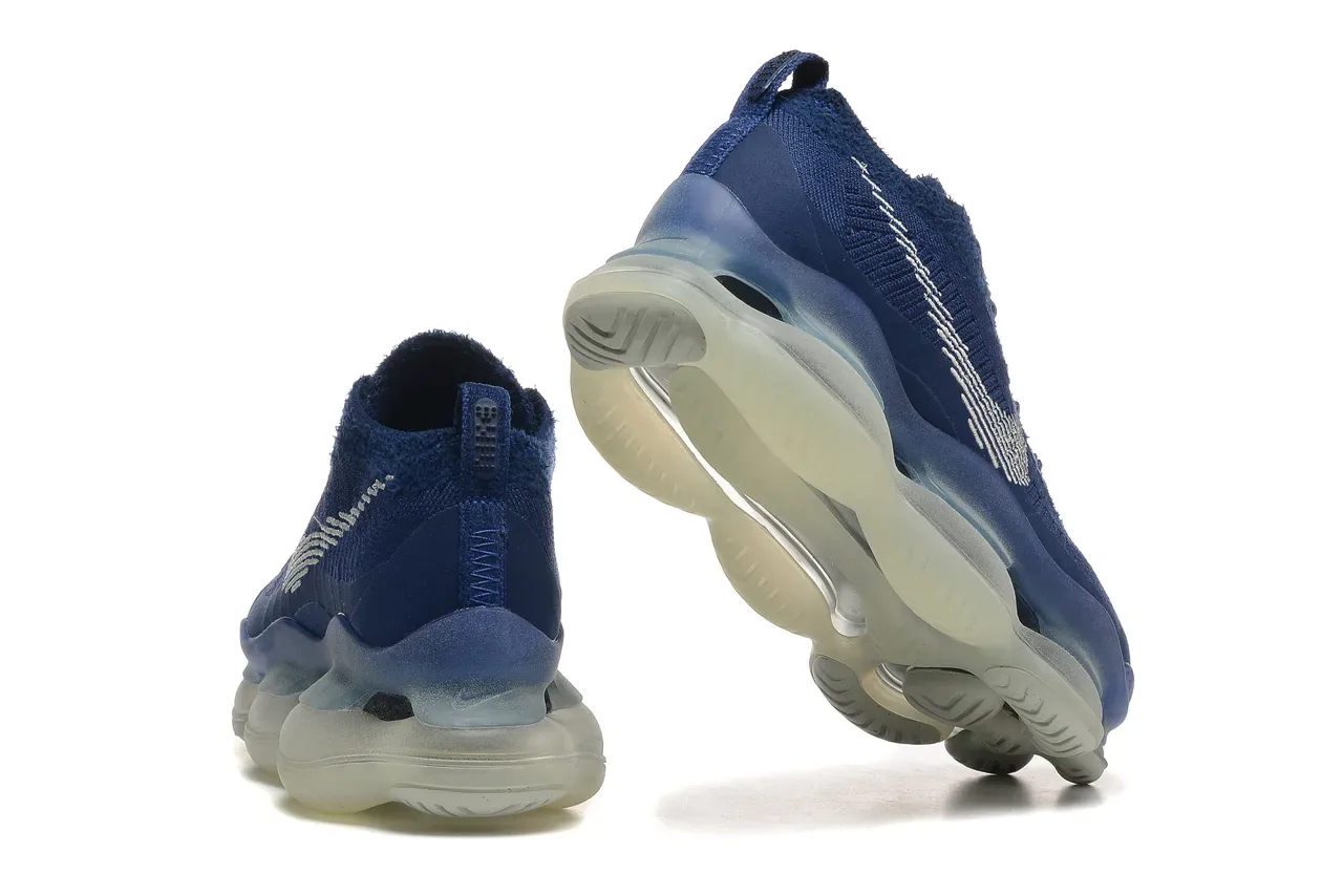 Nike Navy Transparent Knit Upper Full-Length Visible Air Unit Lifestyle Sneakers 3