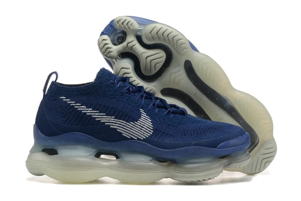 Nike Navy Transparent Knit Upper Full-Length Visible Air Unit Lifestyle Sneakers 7
