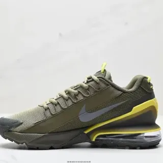Nike Olive Green and Yellow Air Cushion Lifestyle Sneakers