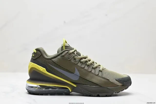 Nike Olive Green and Yellow Air Cushion Lifestyle Sneakers 9