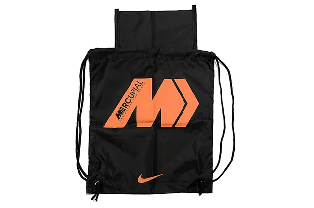 Nike Orange Black Drawstring-Top Sack-Style Tote Bag 4