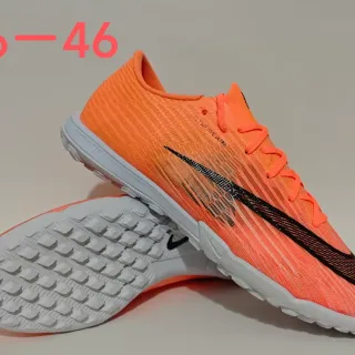 Nike Orange Black Flyweave Knit Upper Low-Cut Silhouette Indoor Soccer Shoes