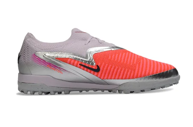 Nike Orange Rose Tricot Supérieur Réfléchissant Argent Swoosh Gazon Football Chaussures 7