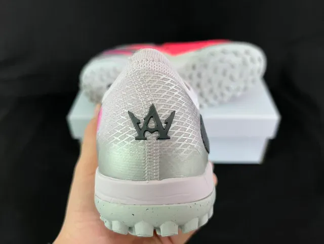 Nike Orange Rose Tricot Supérieur Réfléchissant Argent Swoosh Gazon Football Chaussures 10