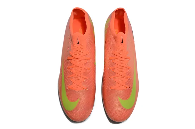 Nike Orange Yellow Low-Cut Sock-Fit Upper Iridescent Synthetic Firm-Ground Soccer Shoes 2