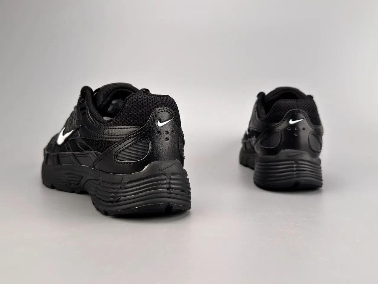 Nike P-6000 Black White Swoosh Lifestyle Sneakers 6