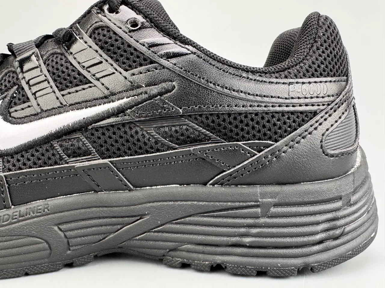 Nike P-6000 Black White Swoosh Lifestyle Sneakers 7
