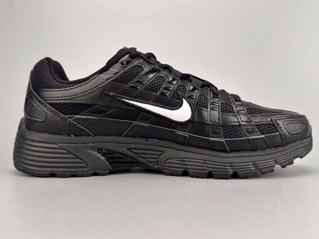 Nike P-6000 Black White Swoosh Lifestyle Sneakers 10