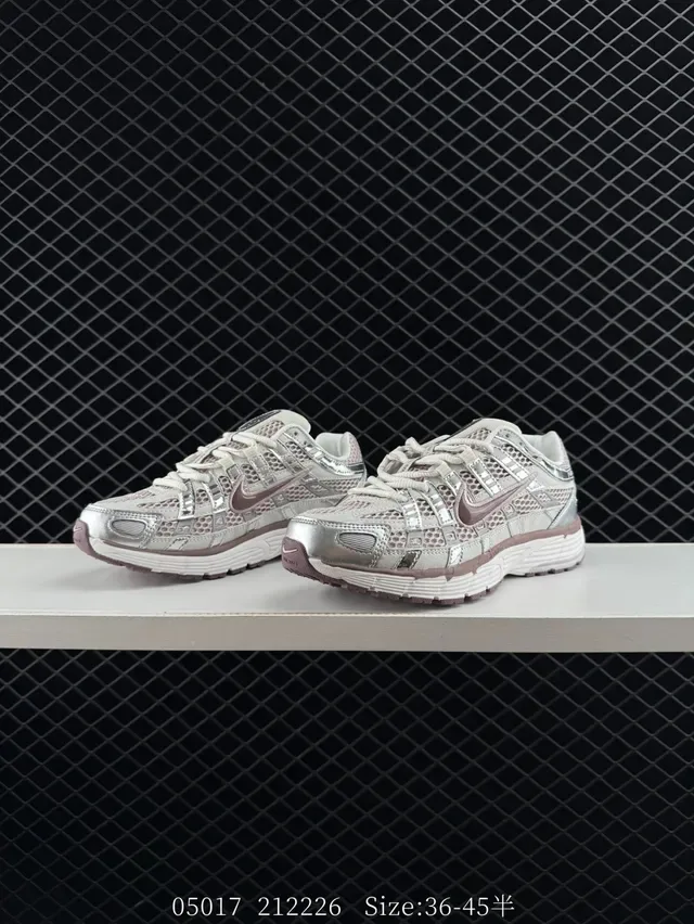 Nike P-6000 Gray Silver Mauve Lifestyle Sneakers 4