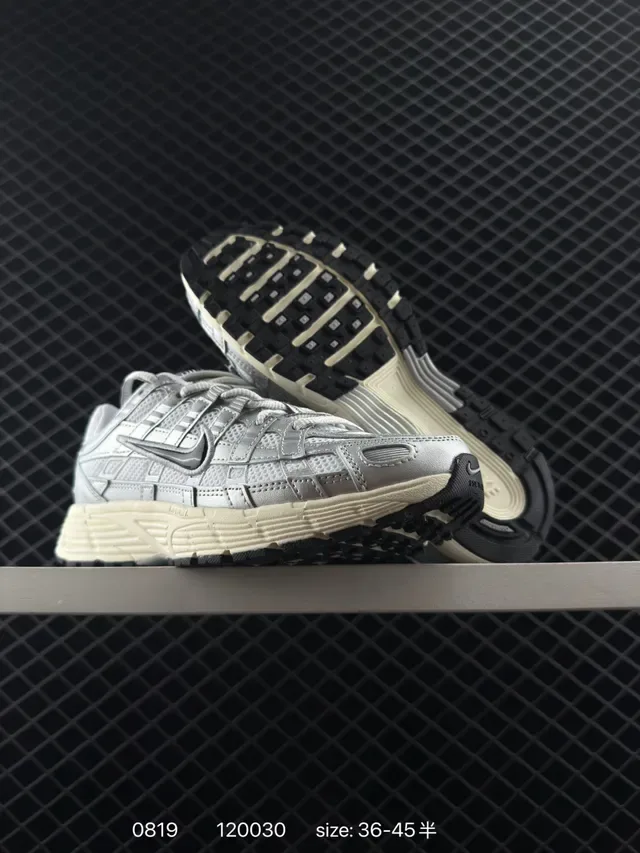 Nike P-6000 Metallic Silver Cream Lifestyle Sneakers 2