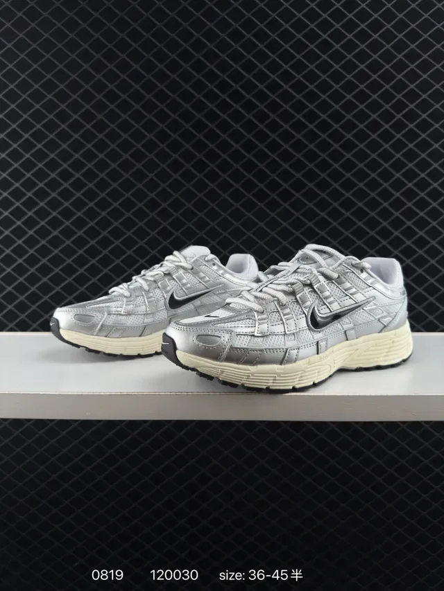 Nike P-6000 Metallic Silver Cream Lifestyle Sneakers 3