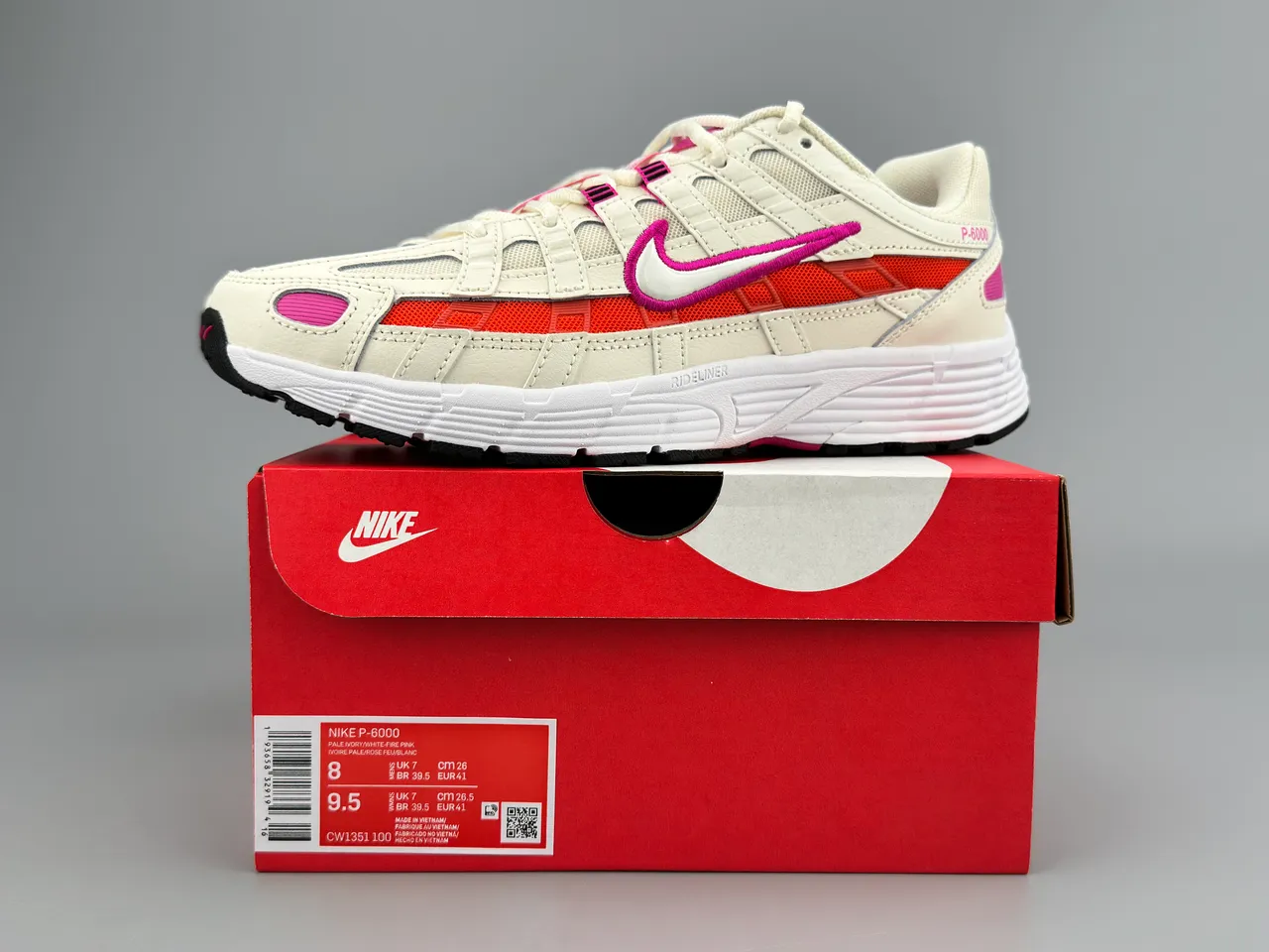 Nike P-6000 Off-White Pink Orange Lifestyle Sneakers 2