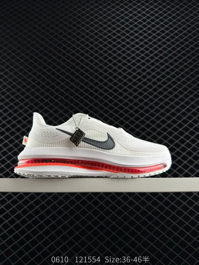 Nike Pegasus Premium Pure White Black Red Running Shoes 7
