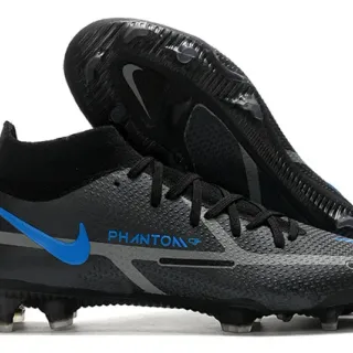 Nike Phantom GT Black and Blue Firm-Ground Soccer Shoes