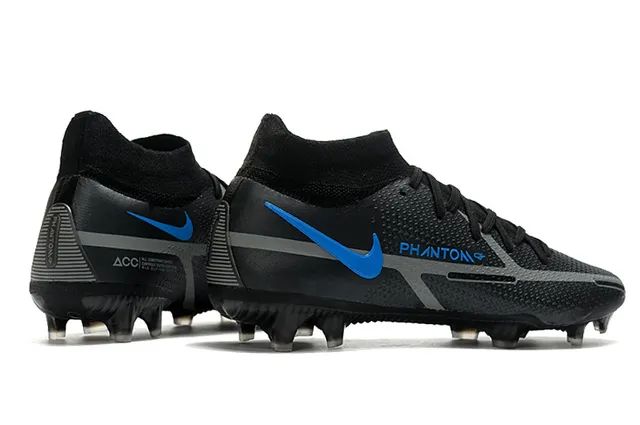 Nike Phantom GT Preto e Azul Firm-Ground Sapatos de Futebol 7