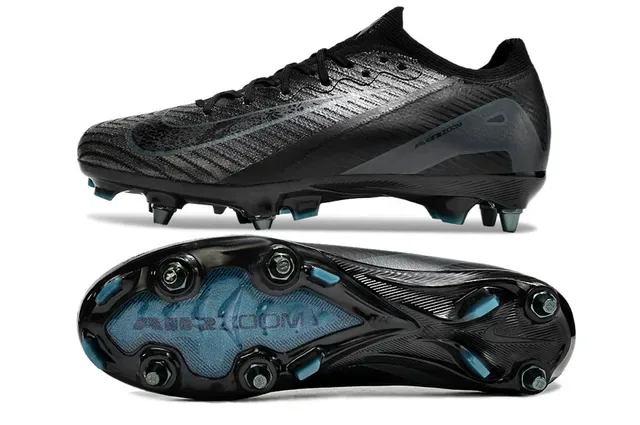 Nike Phantom GT Black Blue Knit Upper Molded FG Studs Firm-Ground Soccer Shoes 5