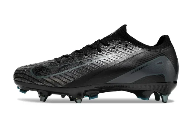 Nike Phantom GT Black Blue Knit Upper Molded FG Studs Firm-Ground Soccer Shoes 8
