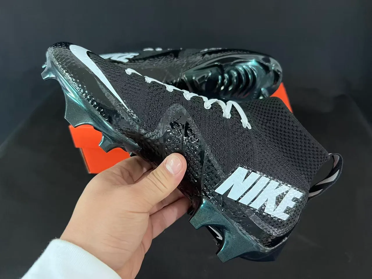 Nike Phantom GT Black White Firm-Ground Soccer Shoes 4