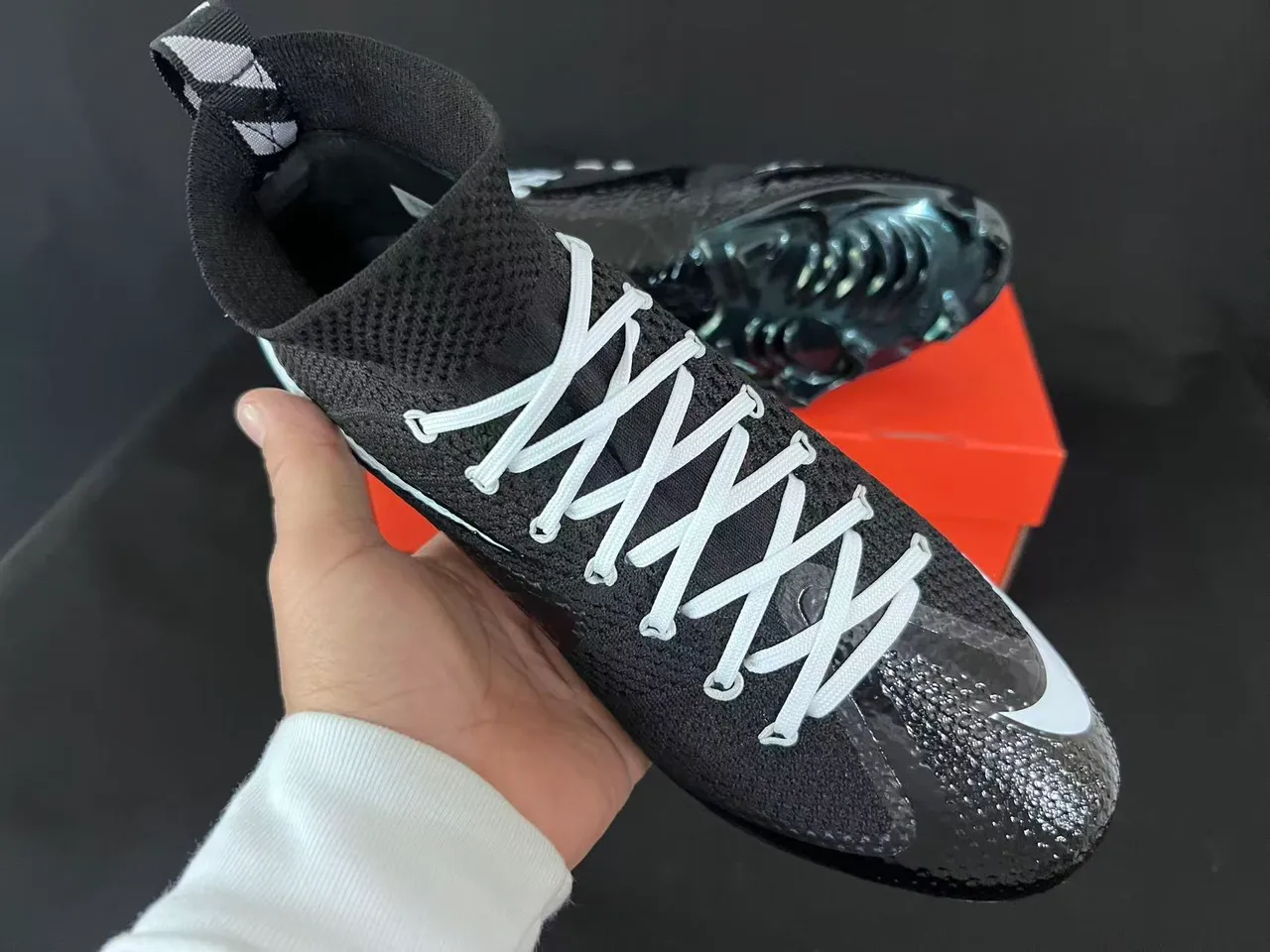 Nike Phantom GT Black White Firm-Ground Soccer Shoes 5