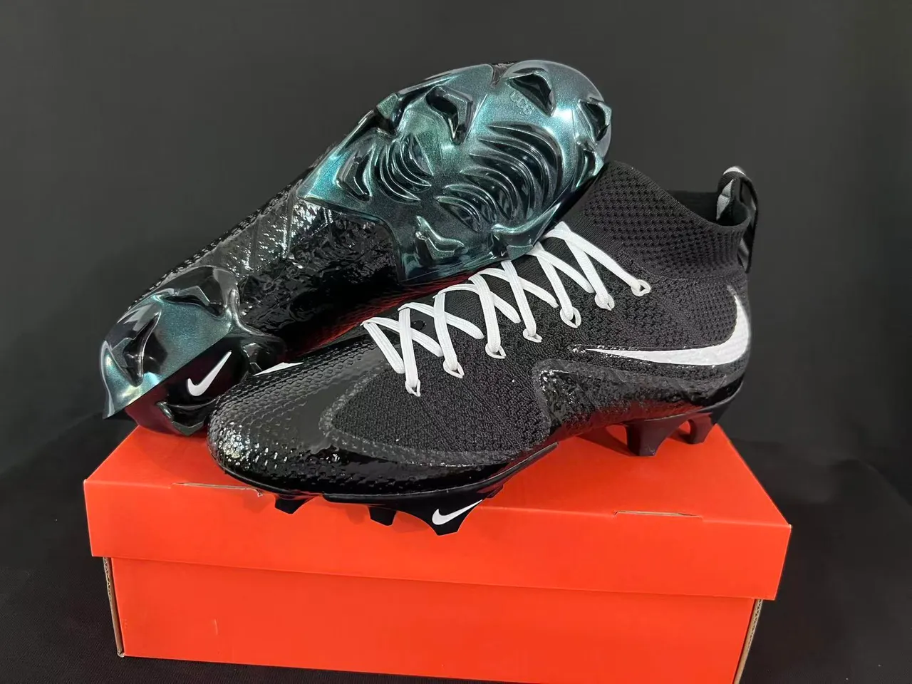 Nike Phantom GT Black White Firm-Ground Soccer Shoes 7